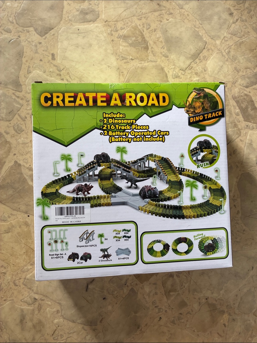 CREATE A ROAD Dino Track Set - Green